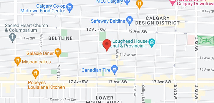 map of 1508 924 14 Avenue SW